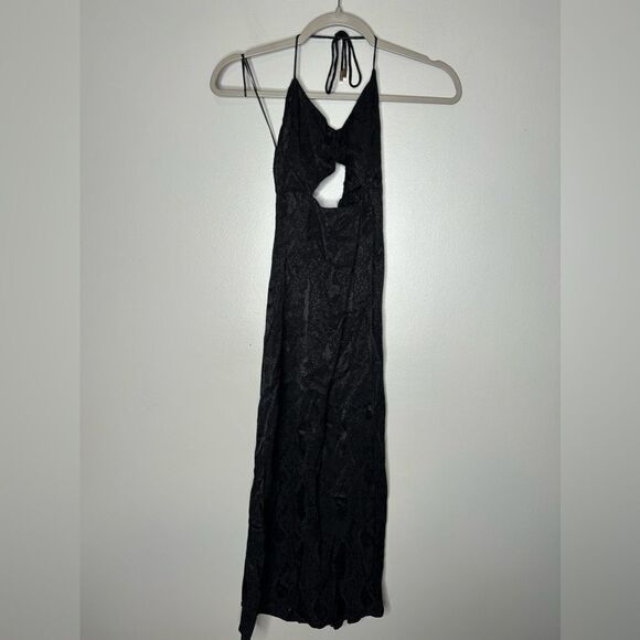 AFRM Zest Halter Snake Print Midi Dress - Picture 4 of 6